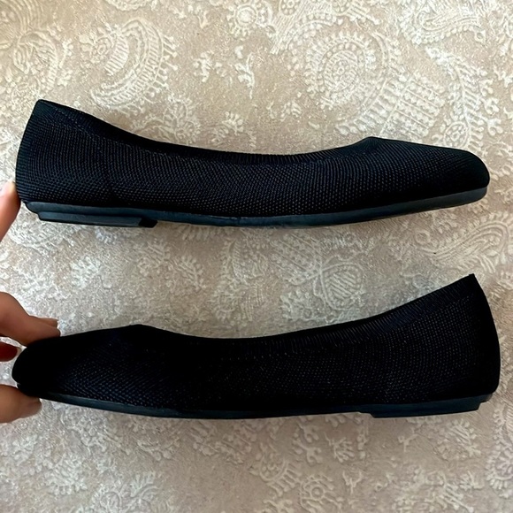 Brand New Black Soft Knit Round Toe Ballet Flats Slip On Office Business Casual - Picture 5 of 11